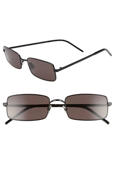 Saint Laurent Men's Round Metal Sunglasses In Black