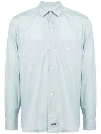 Dickies Construct Long-sleeve Fitted Shirt In Blue