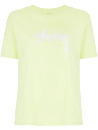 Stussy Logo Print T-shirt - Green
