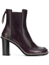 Jw Anderson Scare Crown Ankle Boots In Purple