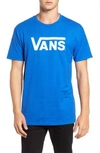 Vans Classic Logo T-shirt In Royal/ White