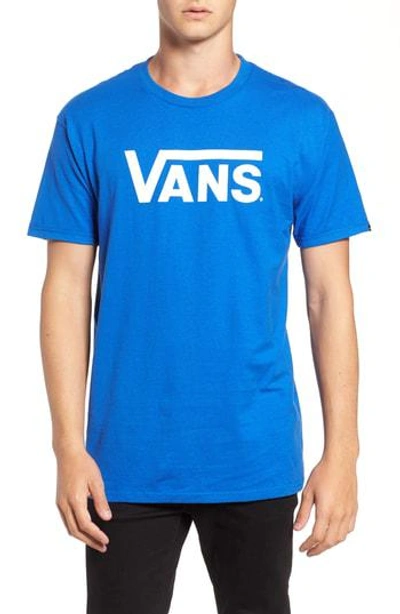 Vans Classic Logo T-shirt In Royal/ White