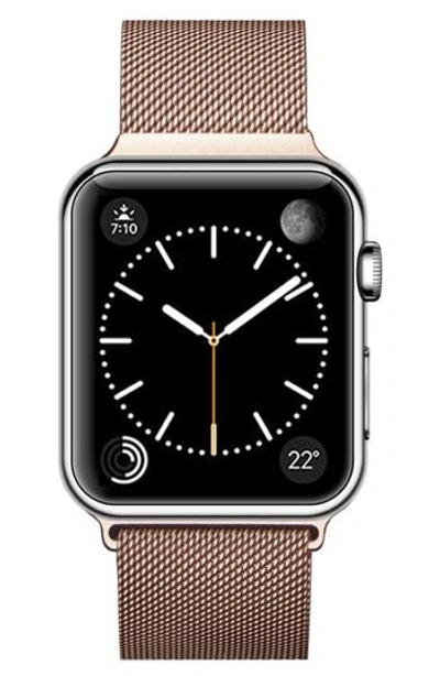 Casetify Stainless Steel Mesh Apple Watch Strap In Gold