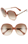 Kate Spade Adriyanna 60mm Round Sunglasses - Brown