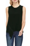 Vince Camuto Asymmetrical Fringe Front Tank Top In Claret