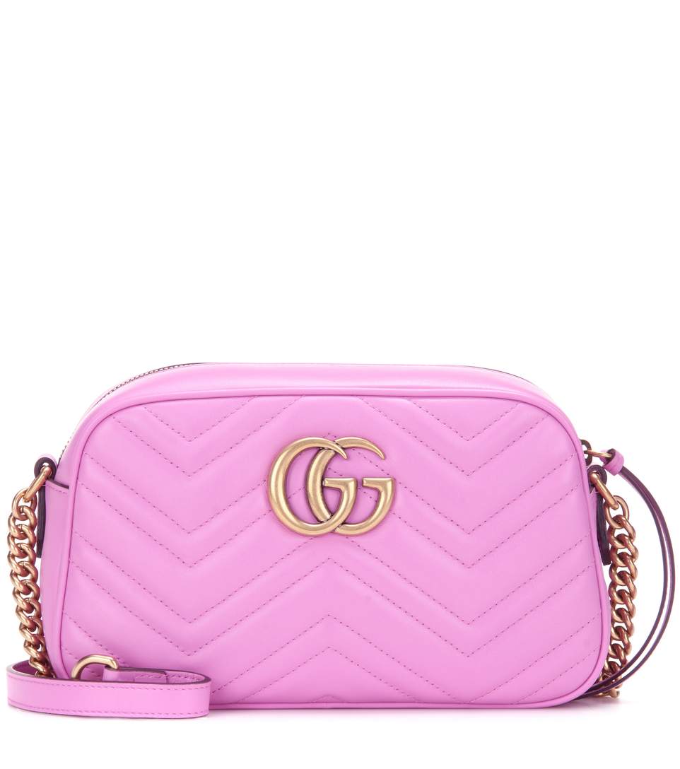 Gucci Gg Marmont Small Quilted-leather Cross-body Bag In Bubblegum-pink | ModeSens