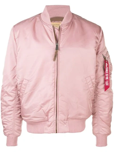 Alpha Industries Bomberjacke Mit Vordertaschen - Rosa In Pink