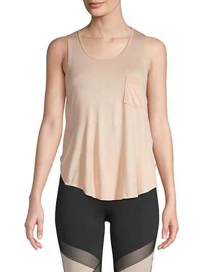 Body Language High-low Cutout Tank In Sand
