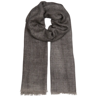 Ama Pure Sand Wool Scarf In Anthracite