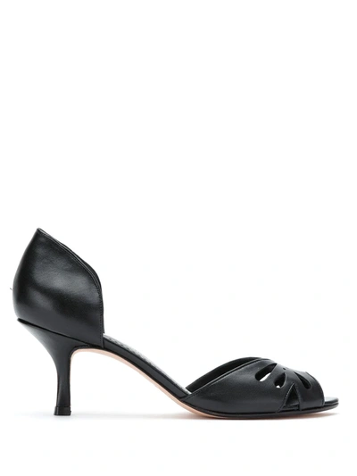 Sarah Chofakian Valencia Peep Toe Pumps In Black