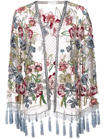 Patbo Floral Embroidered Jacket In Neutrals