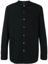 Attachment Mandarin Collar Shirt In Black