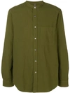 Attachment Mandarin Collar Shirt - Green