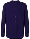 Attachment Mandarin Collar Shirt - Purple