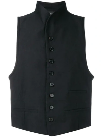 Ann Demeulemeester High Collar Waistcoat In Black