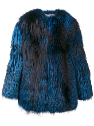 Numerootto Contrast Oversized Jacket - Blue