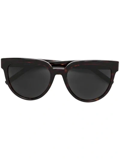 Saint Laurent Round Tinted Sunglasses In Brown