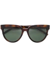 Saint Laurent Tortoiseshell Round Sunglasses In Brown