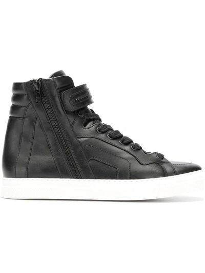 Pierre Hardy Black Leather High Sneaker