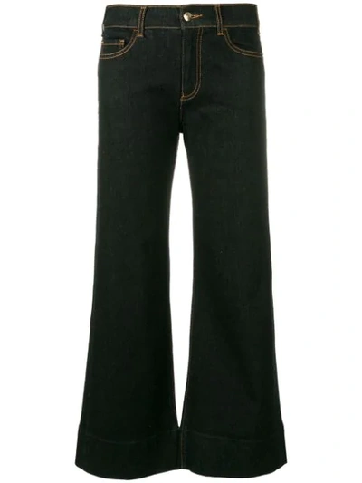 Emporio Armani Cropped Flared Jeans - Black