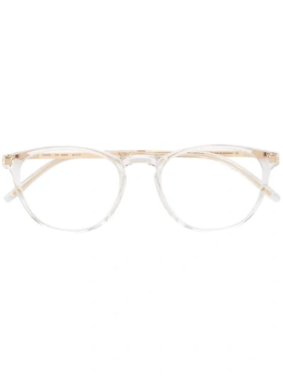 Mykita Nukka Round Glasses In Gold ,white