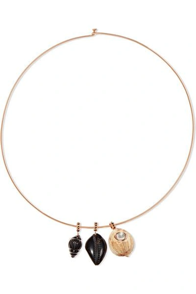 Dezso By Sara Beltran 18-karat Rose Gold Multi-stone Choker