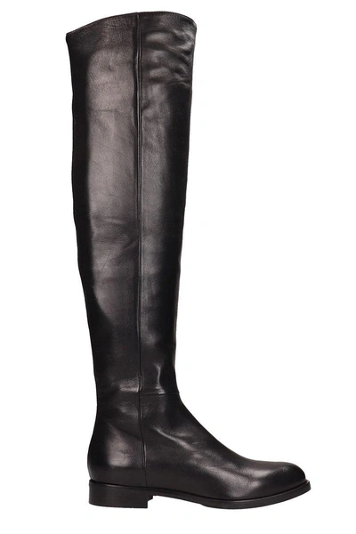 Julie Dee Black Leather Boots