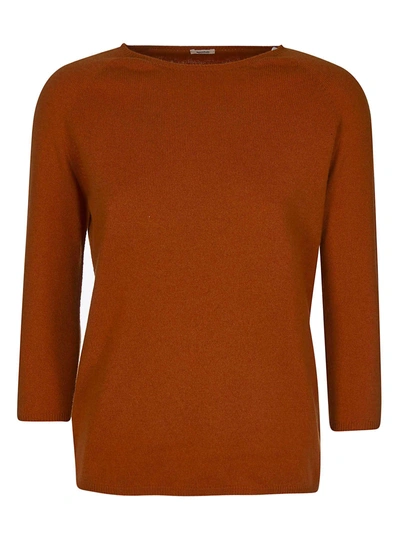 A Punto B A.b Knitted Slim Sweater In Orange