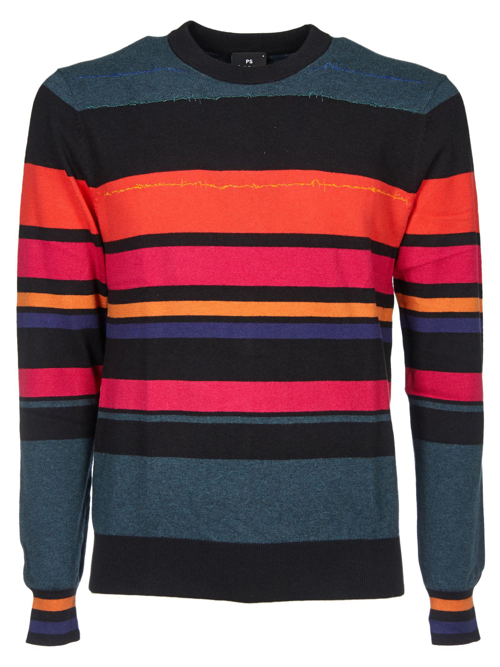 Paul Smith Striped Sweater In Black | ModeSens