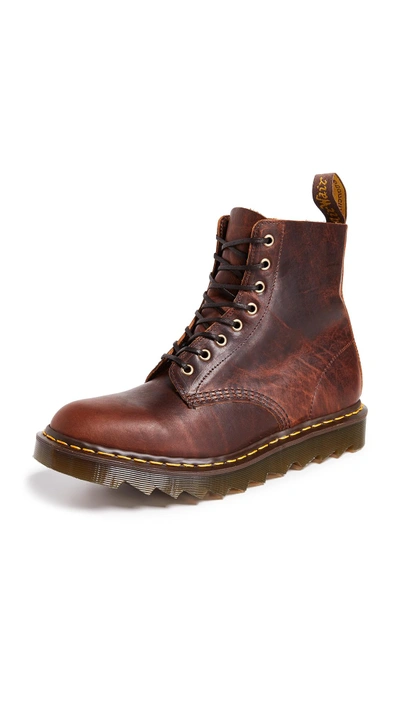 Dr. Martens' 1460 Pascal 8 Eye Boots In Caramel