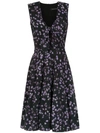 Andrea Marques Printed Laço Dress - Black