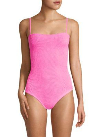 Hunza G Maria One-piece Swimsuit In Bubblegum