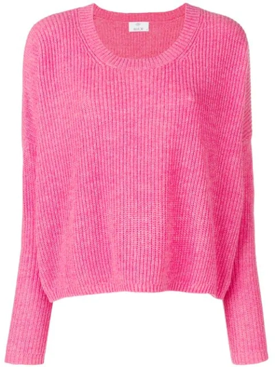 Allude Ribbed Knit Jumper In Pink