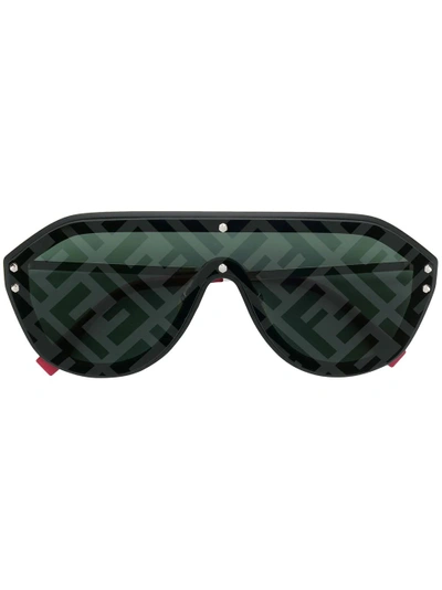 Fendi Eyewear Aviator Style Sunglasses - Black In Blue