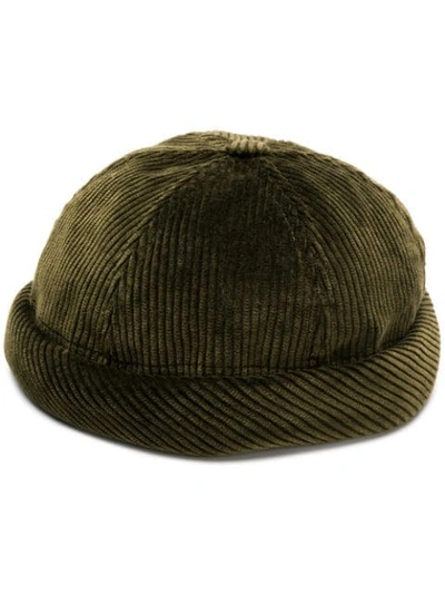 Beton Cire Miki Corduroy Hat In Green