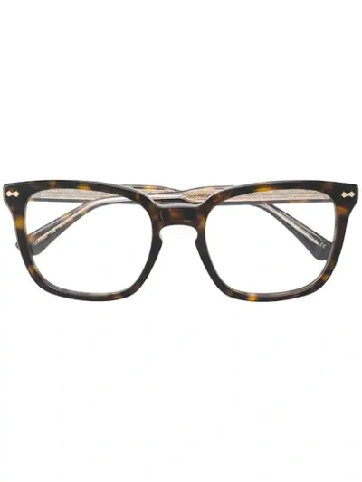 Gucci Square Shaped Glasses In Brown