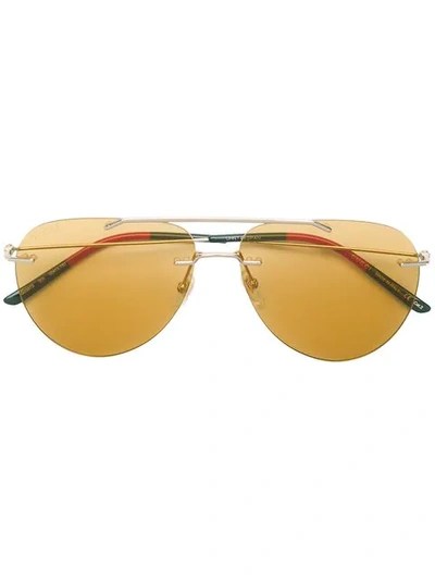 Gucci Aviator Frame Sunglasses In 005