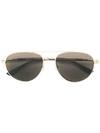 Gucci Classic Aviator Sunglasses In Gold