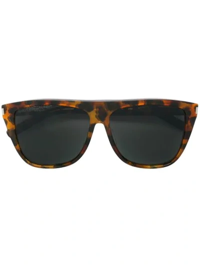 Saint Laurent Sl1 Sunglasses In Brown