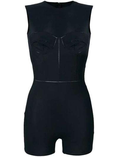 Maison Margiela Skinny Fit Sleeveless Bodysuit In Black