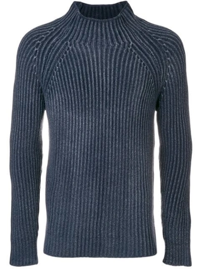 Drumohr Knit Turtleneck Jumper - Blue