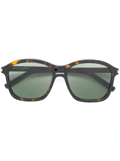 Saint Laurent Sl25 Sunglasses In Brown
