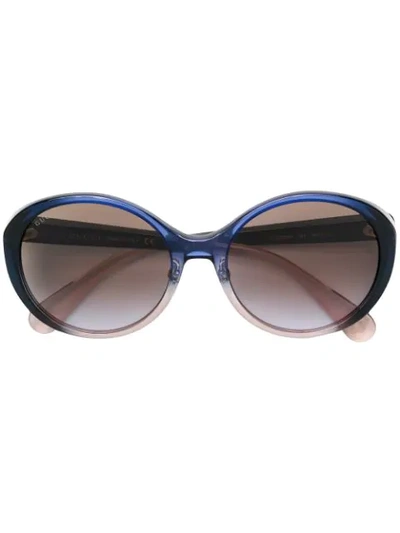 Gucci Round Frame Glasses In Blue