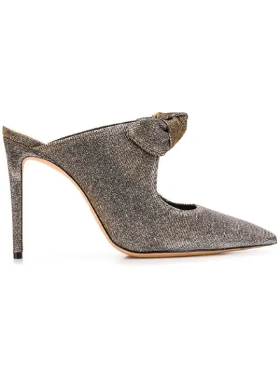 Alexandre Birman Evelyn Fab 85 Mules In Silver