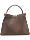 Fendi Peekaboo X-lite Tote Bag - Brown