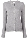 Barrie Crew Neck Cardigan In Grey