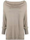 Snobby Sheep Long-sleeve Fitted Sweater - Neutrals