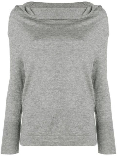 Snobby Sheep Long-sleeve Fitted Sweater - 灰色 In Grey