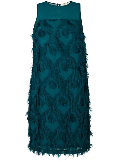 Michael Michael Kors Feather Patterned Dress - Blue