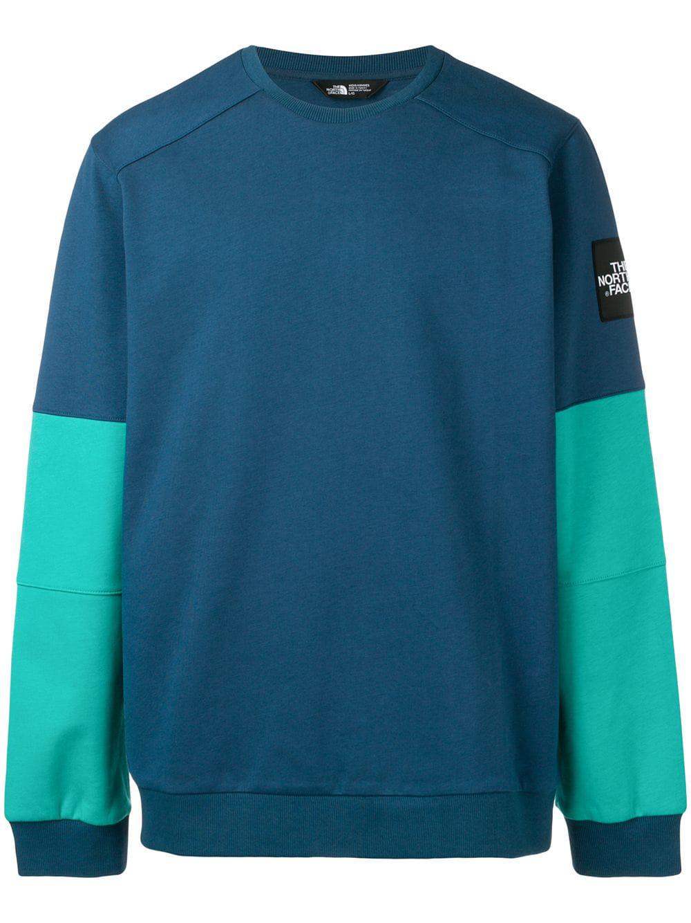 north face sweatshirt blue